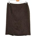 Ralph Lauren  Black Label Tweed Pencil Skirt in Brown Herringbone Size 10 Photo 0