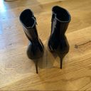 Boohoo  Patent Stiletto Ankle Booties in Black Photo 4