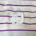 FootJoy  FJ Women's Striped 3/4 Sleeve Golf Top White Purple Small‎ Photo 5