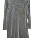 J.Jill A-line scoop neck Striped black grey Casual Long Sleeve Tee Dress Medium Photo 4