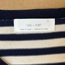 Oak + Fort  Navy Blue Stripe Short Sleeve Top Photo 5