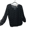 Lily White Black Blouse size Large Photo 3