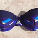 Adidas Purple and Blue Geometric Print  Strapless Bikini Top Photo 0