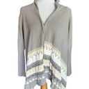 Como Black Womens  Soutwestern Print Cardigan Open Sweater - Sz S Photo 0