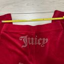 Juicy Couture NWT  rhinestoned red velour sweatpants size large Photo 4