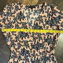 J.Crew  Size 4 Surplice Peplum Floral Top Pink Blue Spring Flowers Tailored Photo 9