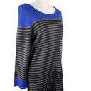 Ronni Nicole  Sweater Dress XL Stripes Royal Blue Black Gray New Photo 4