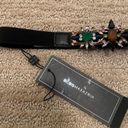 BCBGMAXAZRIA  Black Gemmed Elastic Belt Photo 1