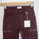 Pistola NEW  Women's Zip Pocket Hannah Cargo Skinny Moto Jeans Burgundy, 25 Photo 6