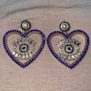 Heart Rhinestone Drop Earrings Multiple Photo 2