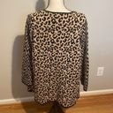 kim rogers  Animal Print Cotton Open Front Cardigan Sweater Tan Black 1X Plus Photo 5