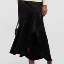 Ralph Lauren Polo  Sz4 Asymmetric Satin Midi Skirt Black - Formal, Black Tie Photo 0