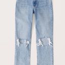 Abercrombie & Fitch NWT  Curve Love 90s Ultra High Rise Straight Jean Photo 1