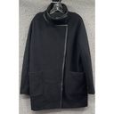 Madewell  Women's Black Zip up Wool Blend Coat Size 6 Photo 1