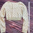 PacSun Woman’s medium  L.a. hearts checkered crop top sweater Photo 0