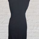 Karl Lagerfeld Sz 4 Black Career Sheath Sleeveless Dress Metal Eyelets Moto Photo 2