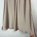 ZARA NWT  Satin Midi Skirt Sz XS Champagne Ruched Pleated High Rise Waist Photo 14