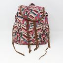 American Eagle  Woven Aztec Backpack Leather Trim Photo 0