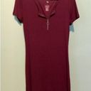 SO NWOT  burgundy super ft knit half-zip dress Photo 0