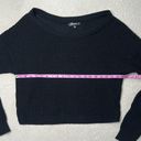 Missguided Misguided: Cropped Knit Black Crewneck Sweater Photo 2