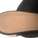 Loft Ann Taylor  transitional clog missy black suede wood heel womens 7.5 slip on Photo 6