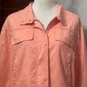 Treasure & Bond  Womens Jean Jacket Coral Waist Length Collar Pockets S NWOT Photo 2