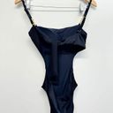 AQUA  One Piece Swimsuit Size Small Beachwear Chain Trim Black NEW Photo 3