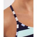 Lululemon  Flow Y Bra IV Discover Stripe White Deep Indigo Size 4 Photo 2