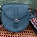 Hunter Ora Delphine  Green Billie Guitar Strap Pebbled Leather Crossbody Bag Photo 2