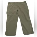 Eddie Bauer  Womens 16 PLUS Olive green crop nylon stretch water resistant pants Photo 1