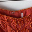 Oleg Cassini Vintage  Silk Glass Beaded Orange Formal Pants Photo 4