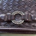 Brighton  brown leather wallet Key ring Silver embellishments Zippered pocket Photo 7