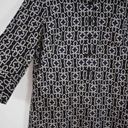 Milly Geometric Print Silk Navy Shirt Dress 8 Photo 4