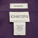 Chico's NWOT Chico’s Non-Iron 100% Cotton Button Down Shirt Photo 8