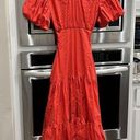 Cinq à Sept NWT CINQ A SEPT Maisey Puffed Sleeve Tiered Open-Back Midi Dress SIZE 0 Photo 0