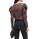 Veronica Beard NWT  Simmons Paisley Floral Silk Blend Top Flame Red Multi Size 10 Photo 7