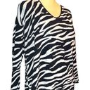 Dana Buchman  zebra print sweater top. Photo 0