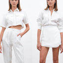 3 piece set Parentezi Valerie Crop Top w/ Tank Dania Skort Set White Women XS Photo 1