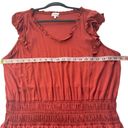 Ava James  Plus Size Burnt Orange Sleeveless Ruffle Midi Dress NWOT Size 1X Photo 4