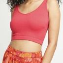 Free People NWT  Solid Rib Brami Crop Top In Cherry XS Small XS/S Photo 0