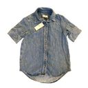 7 For All Mankind  - Short Sleeve Denim Shirt in Blue Photo 0