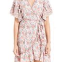 Max Studio NEW  Womens L Wrap Dress Pink Romantic Floral Ruffle Short Sleeves Photo 3