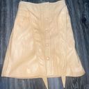 Urban Outfitters  tan Faux Leather Button Front Mini Skirt Womens XS Photo 0