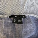 Theory  tamilynn ranleigh chambray stripe blouse size Large Blue light weight Photo 5