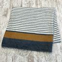 Abercrombie & Fitch  Blue Stripe Fringed Blanket Scarf Photo 1