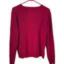 A. Giannetti Red 100% Cashmere V Neck Sweater Size L/XL Photo 8