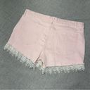 Jessica Simpson  Pink Nomad Distressed Jean Shorts with Lace Crochet Trim 31 Photo 6