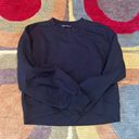 ZARA Black Basic Crewneck Sweatshirt Cropped Fleece Women’s Size Small Photo 0