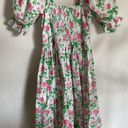 Hill House  The Ophelia Pink Rose Smocked Cottagecore Prairie Midi Dress Size S Photo 10