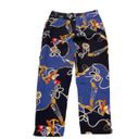 Ralph Lauren Vintage 90s Nautical Printed Sailing Pants Ankle High Rise 6 Petite Blue Gold Red Photo 5